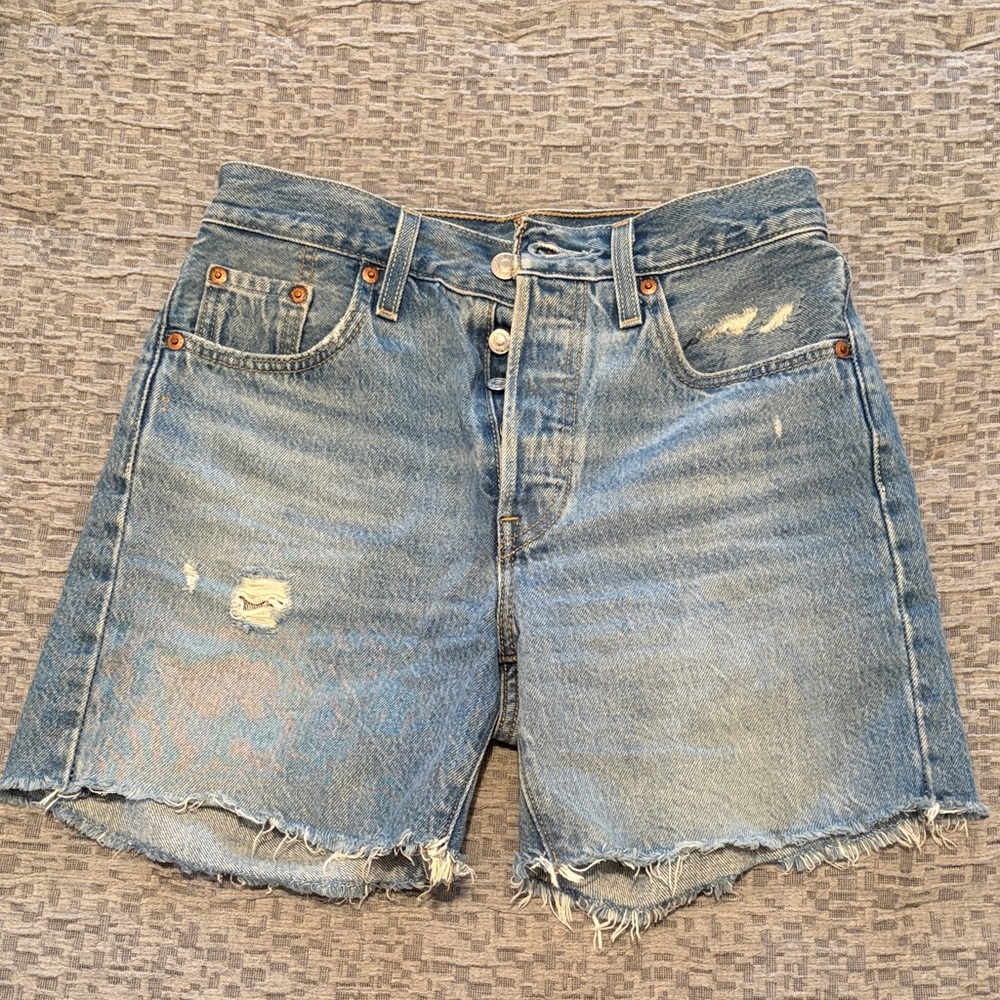 Levis 501 Denim Shorts Size 25